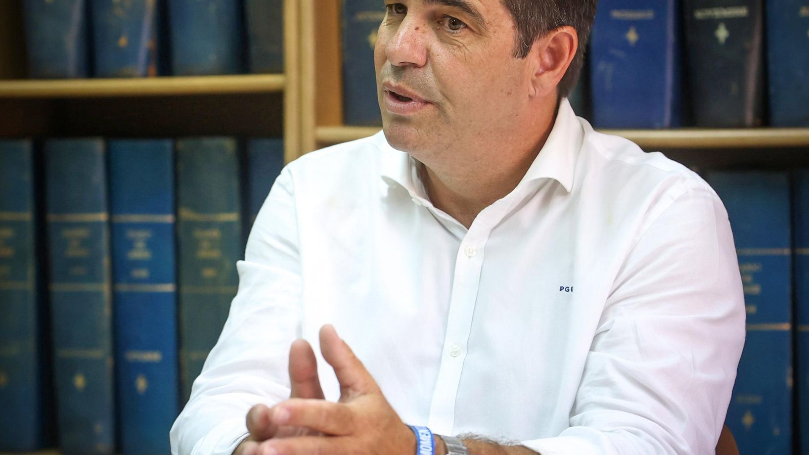 Pedro Gallardo, durante la entrevista.