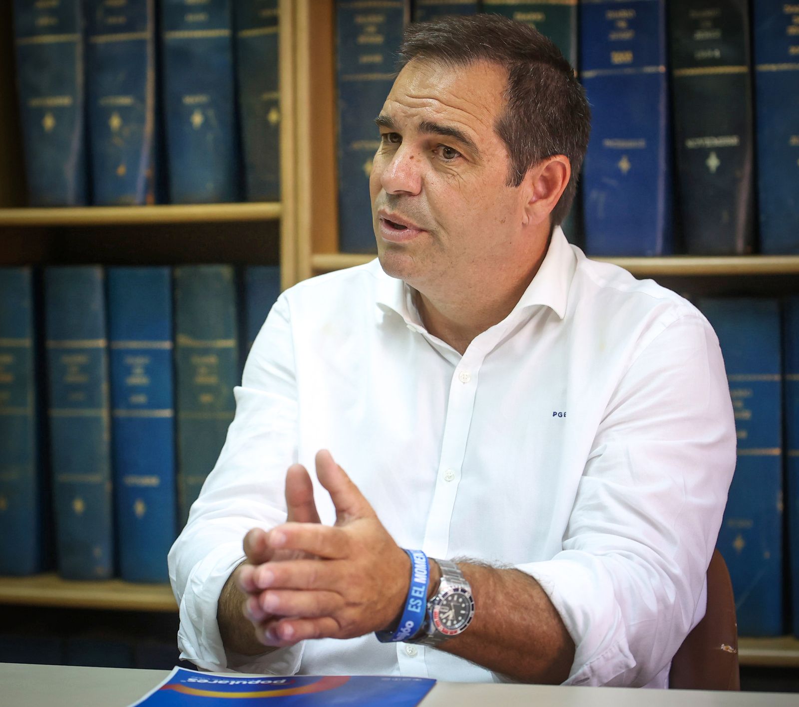 Pedro Gallardo, durante una entrevista.