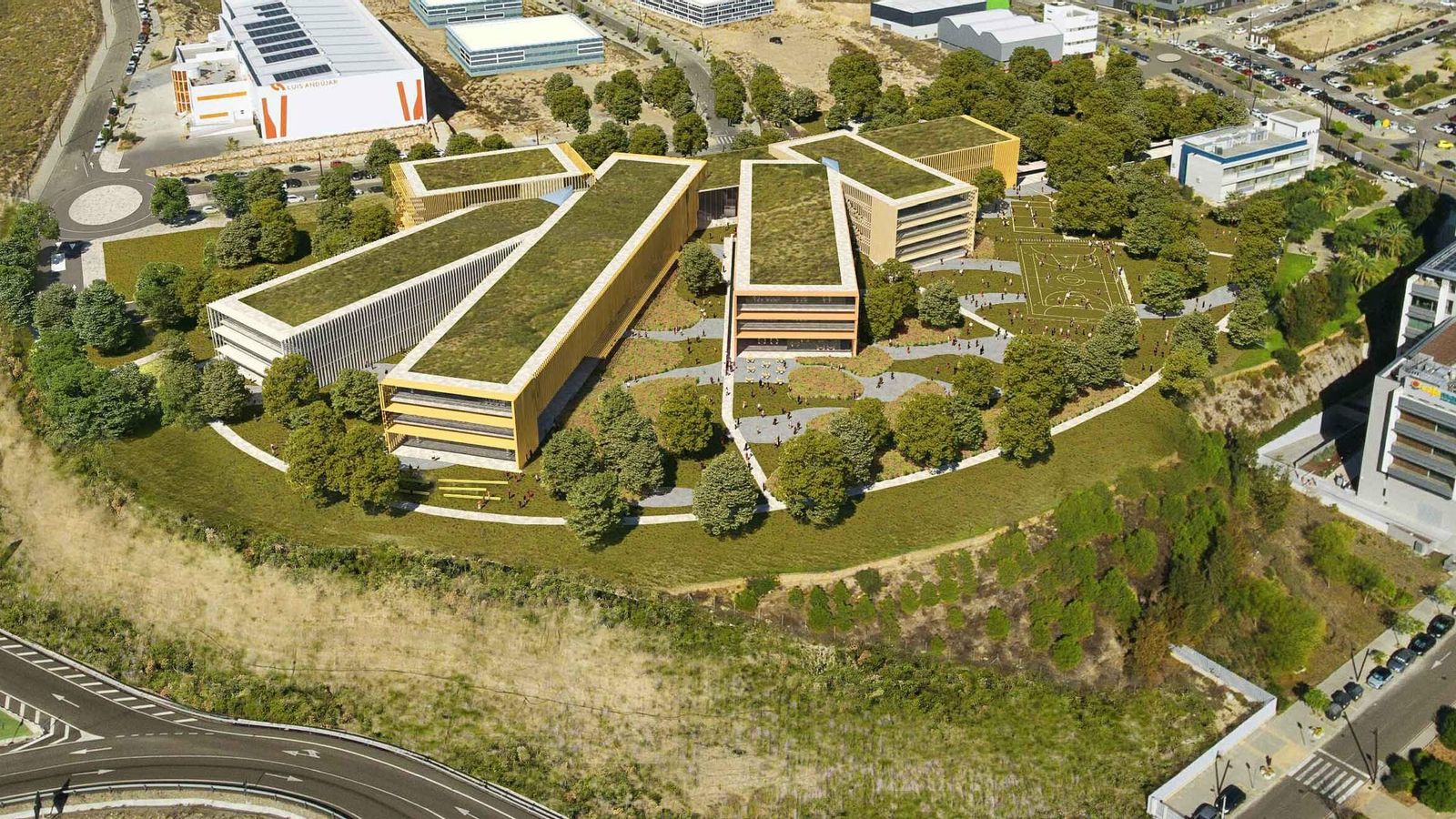 Imagen aérea del proyecto.