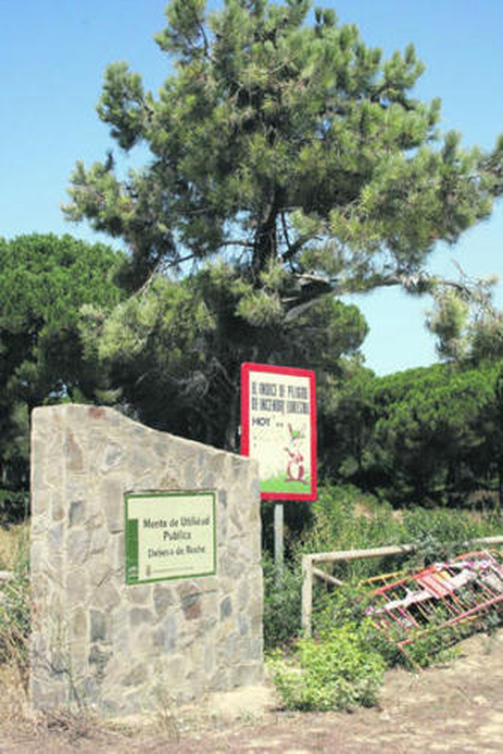 Puerta de entrada a la zona de ocio de la Dehesa de Roche.