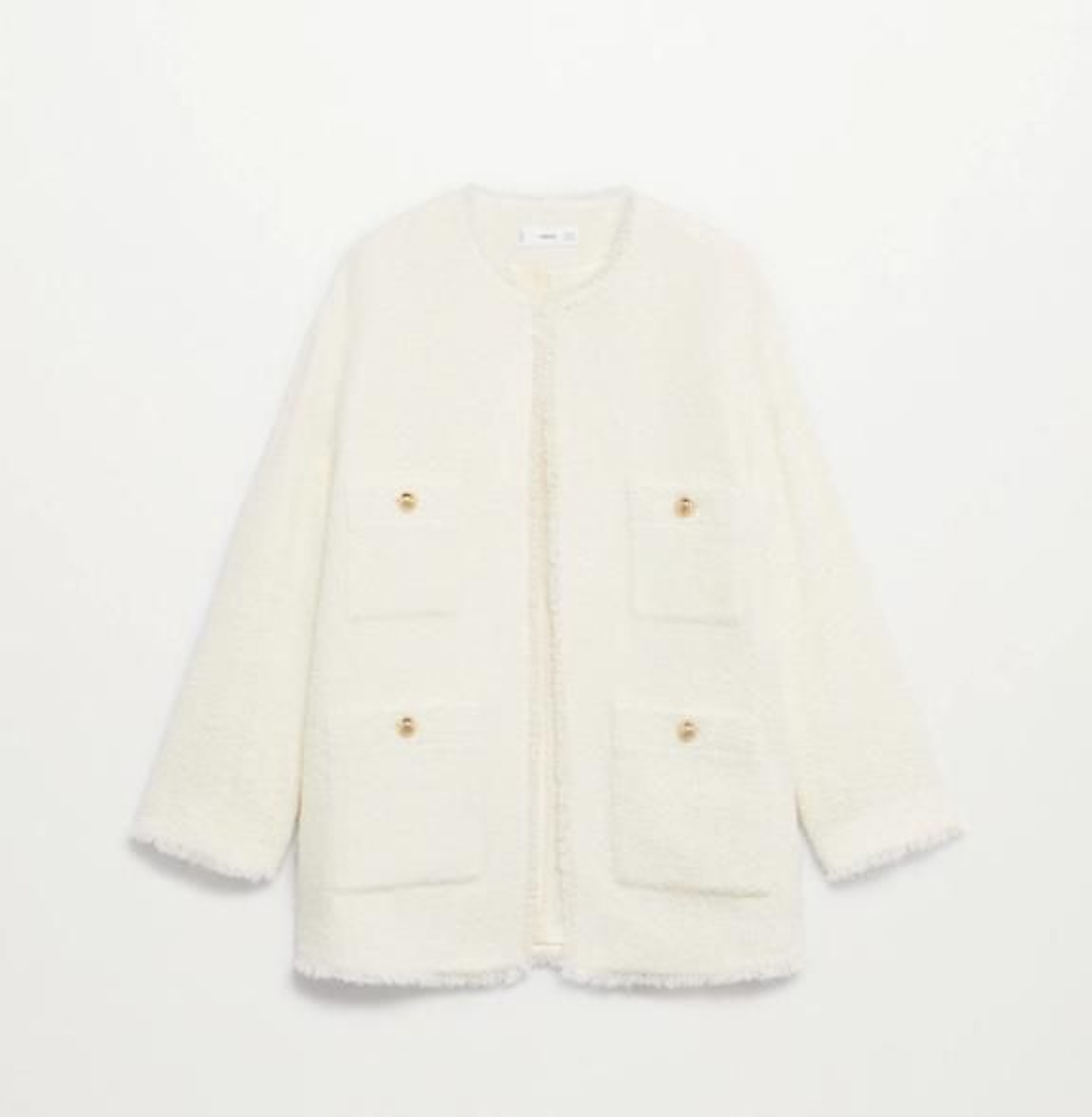 Chaqueta tweed de Mango.