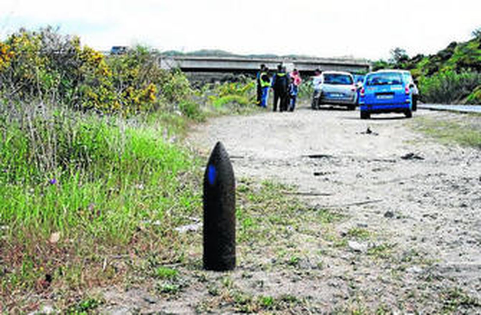 Proyectil encontrado en un contenedor en la zona de Entrerríos.