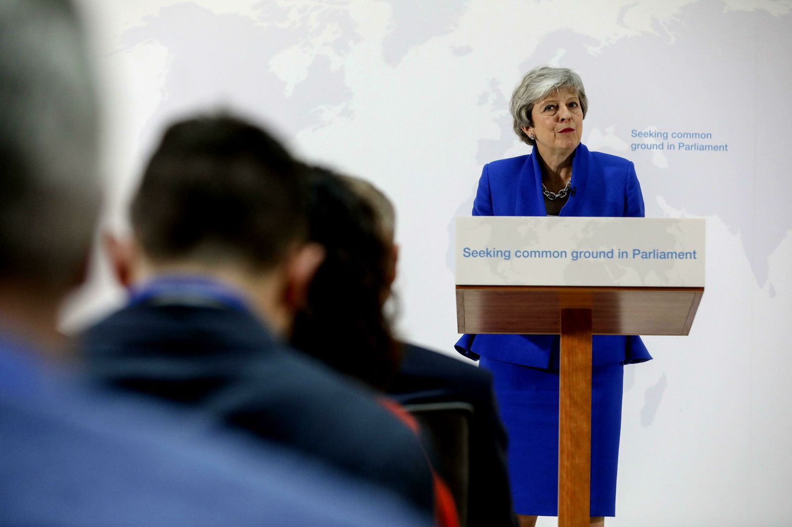 Theresa May participa este martes un acto en Londres.