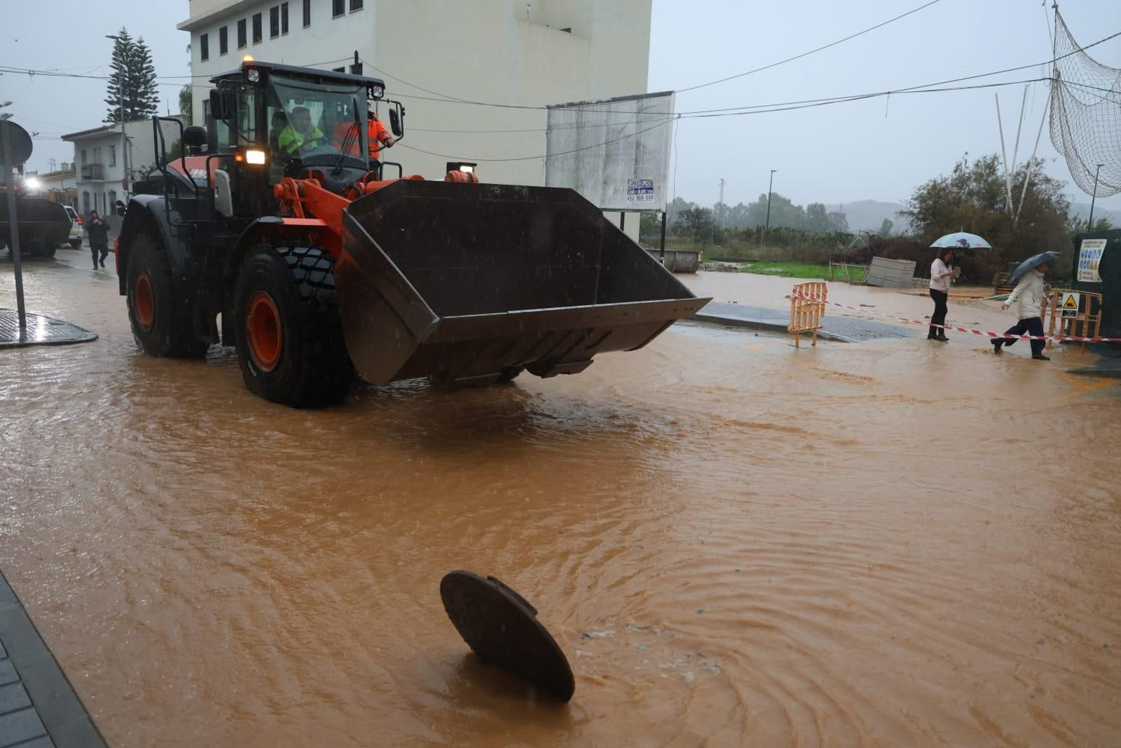 Campanillas, inundada al paso de la DANA por Málaga