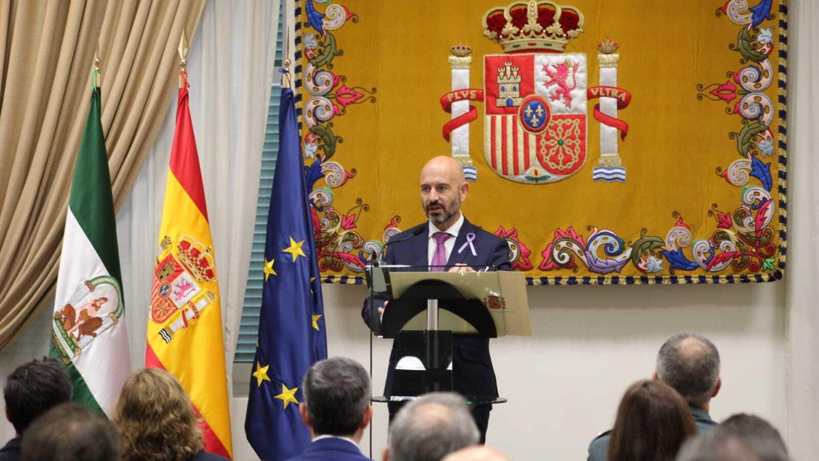 El subdelegado del Gobierno durante su intervención en el acto.