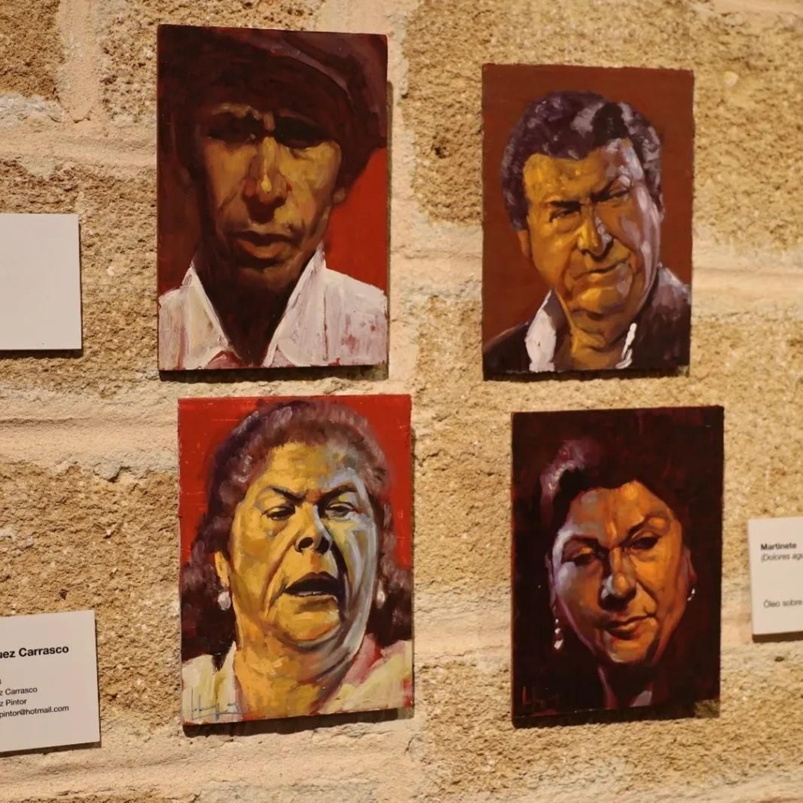 Algunos de los retratos de la exposición.