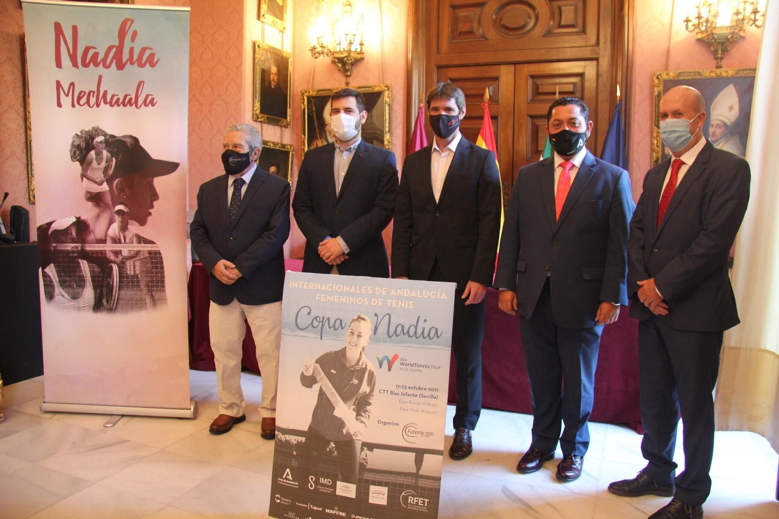 Una imagen de la presentación de la Copa Nadia en el Ayuntamiento de Sevilla.