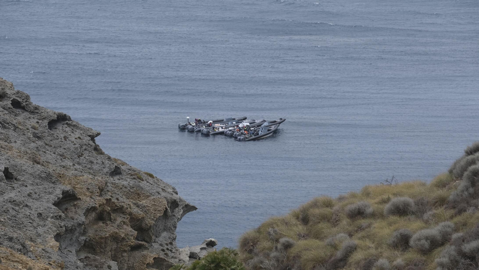 Narcolanchas varadas en la costa de Almería