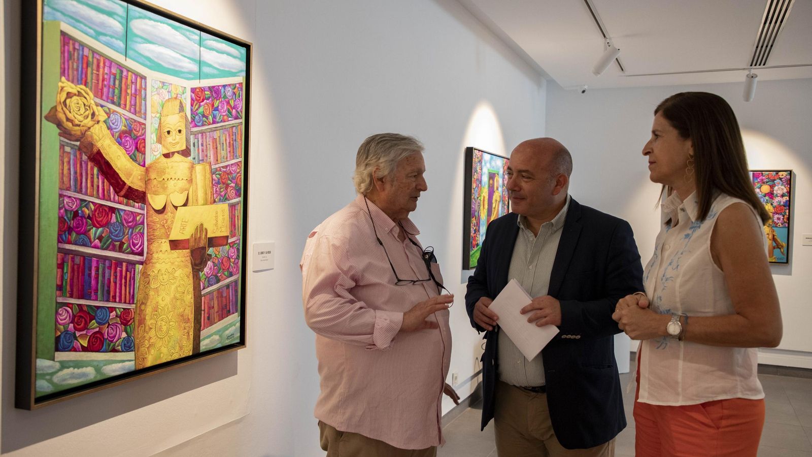 El delegado de Cultura y presidente de la Fundación Botí, Gabriel Duque junto a Salvador Morera en la presentación de la exposición El delegado de Cultura y presidente de la Fundación Botí, Gabriel Duque junto a Salvador Morera en la presentación de la exposición