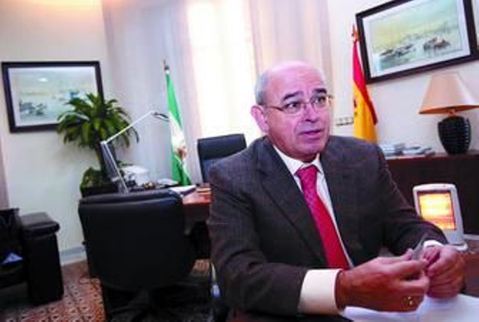 Antonio Rodríguez Leal, durante la entrevista ayer en su despacho.