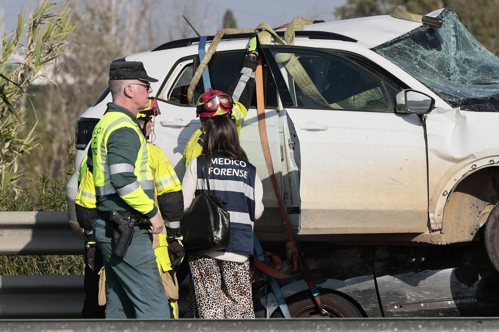 Las imágenes del accidente mortal en la Autovía Ruta la Plata