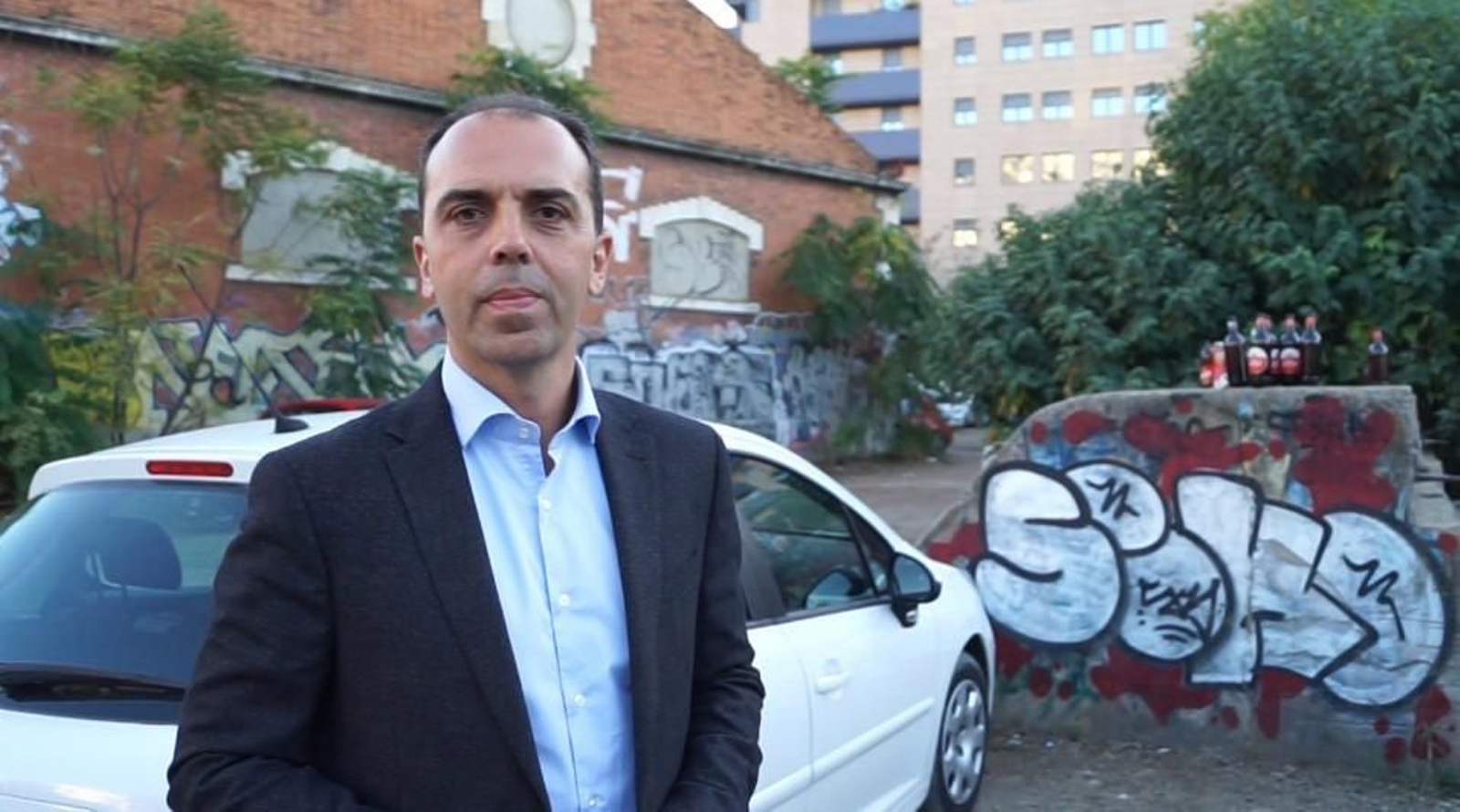 Millán, en el solar de la calle Campamento, en San Bernardo.