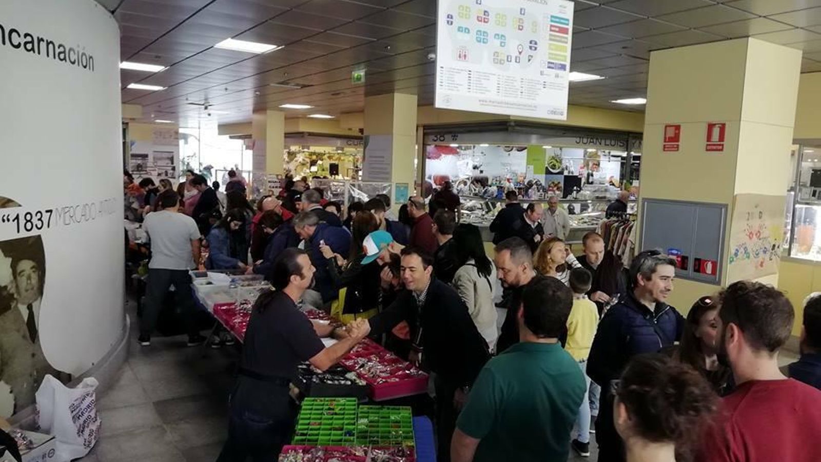 Una de las Ferias de Playmobil celebrada en el Mercado de la Encarnación.