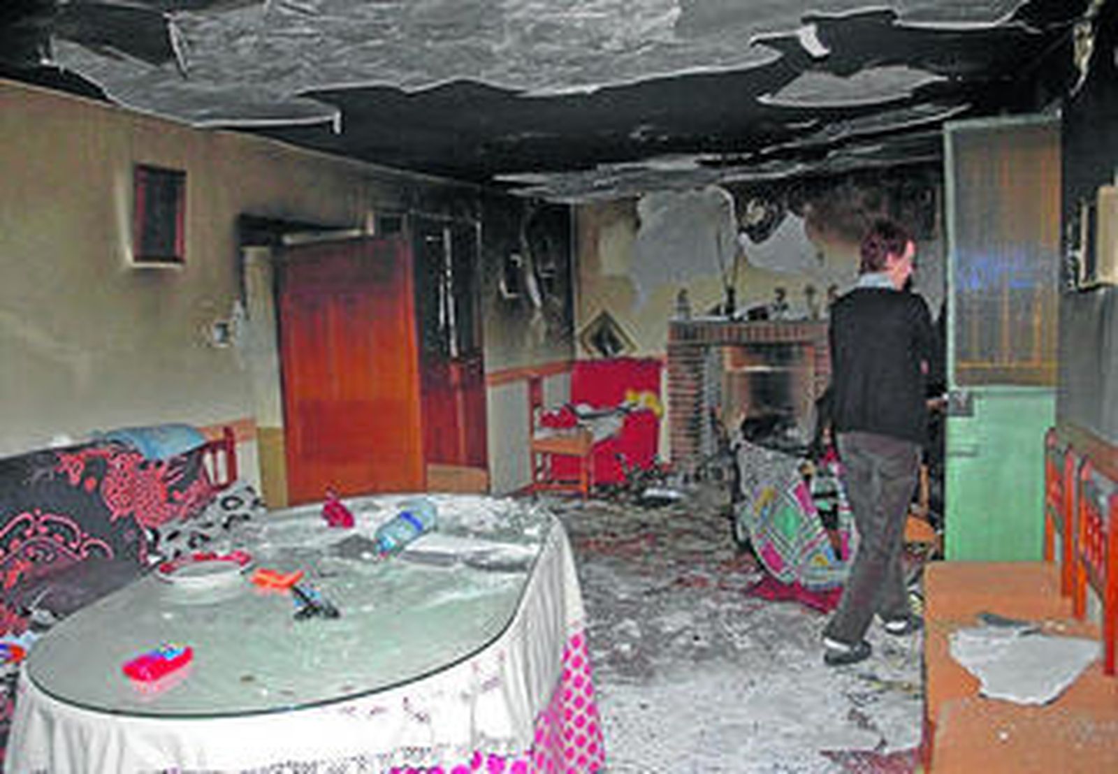 Estado en el que quedó la vivienda.