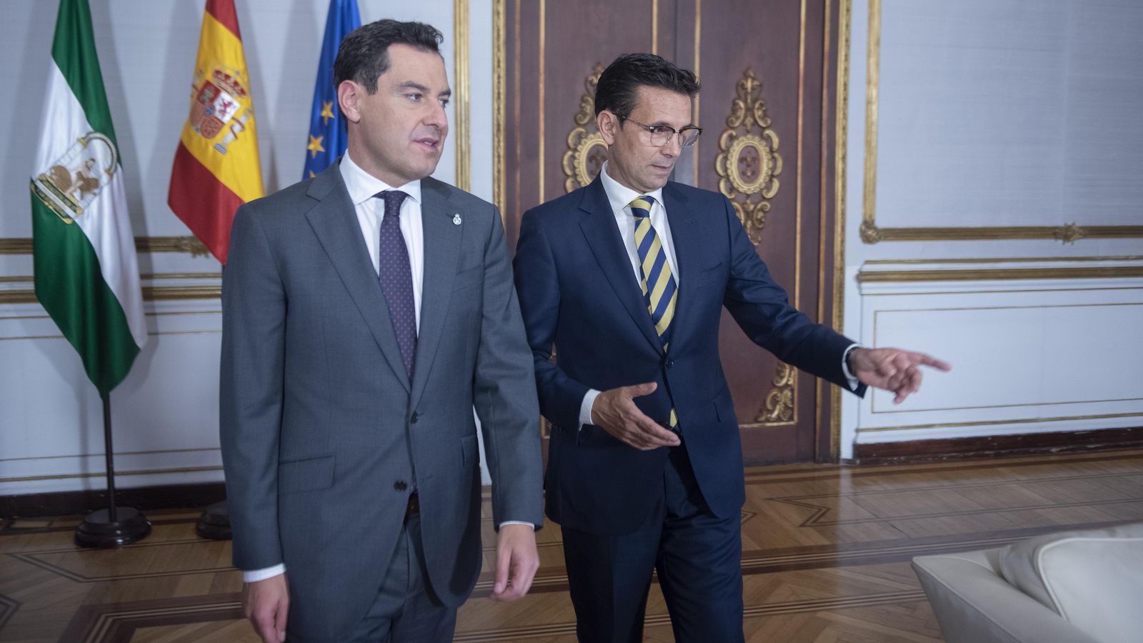 Juanma Moreno y Paco Cuenca en San Telmo el 25 de octubre