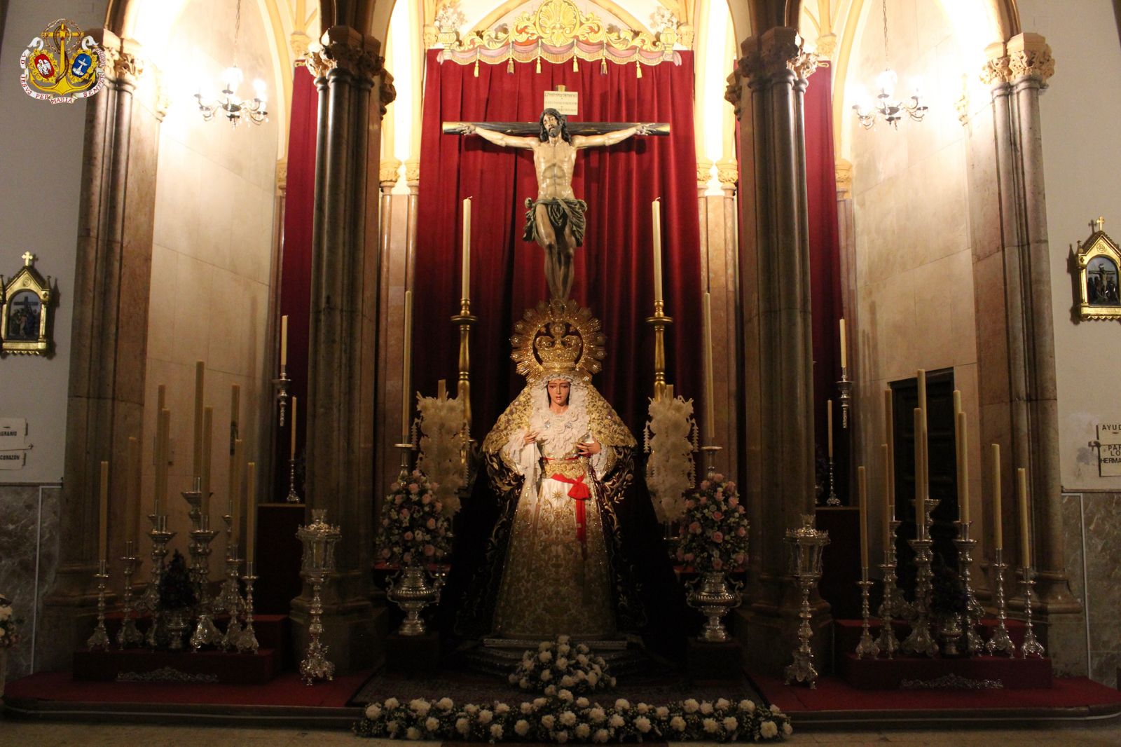 Altar de la hermandad de la Salud para la Semana Santa 2021.