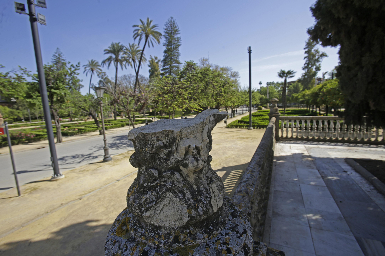 Destrozos en el Parque de María Luisa