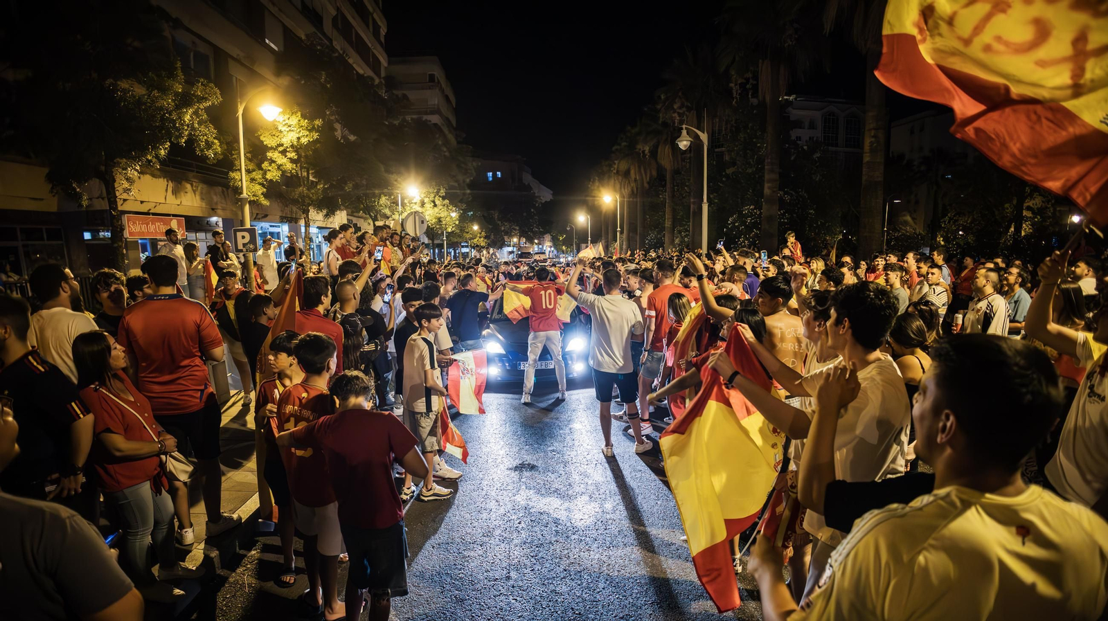 Imágenes de la celebración en Jerez del triunfo de España en la Eurocopa