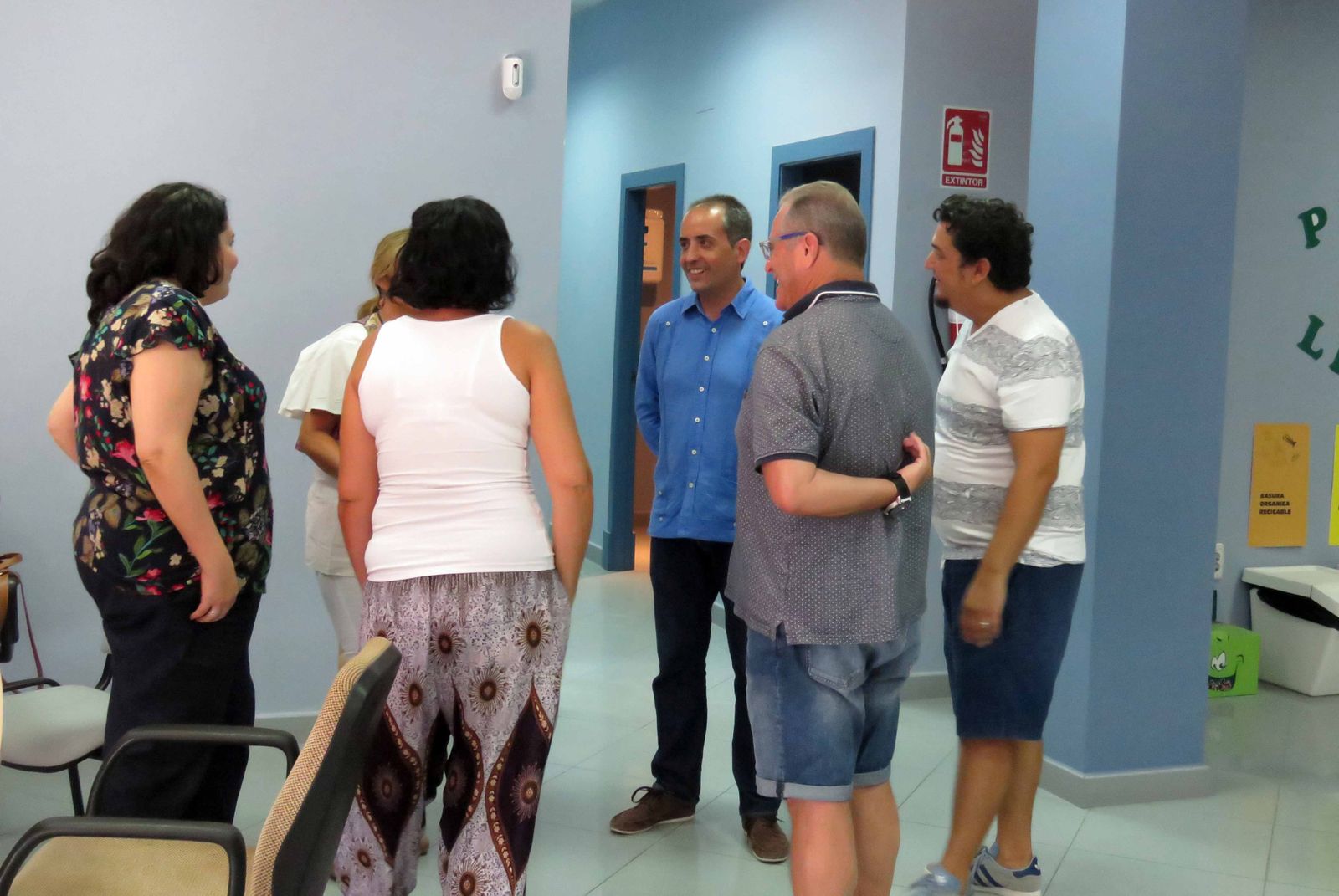 Un momento de la visita de Antonio Saldaña a las instalaciones de Tharsis Betel.