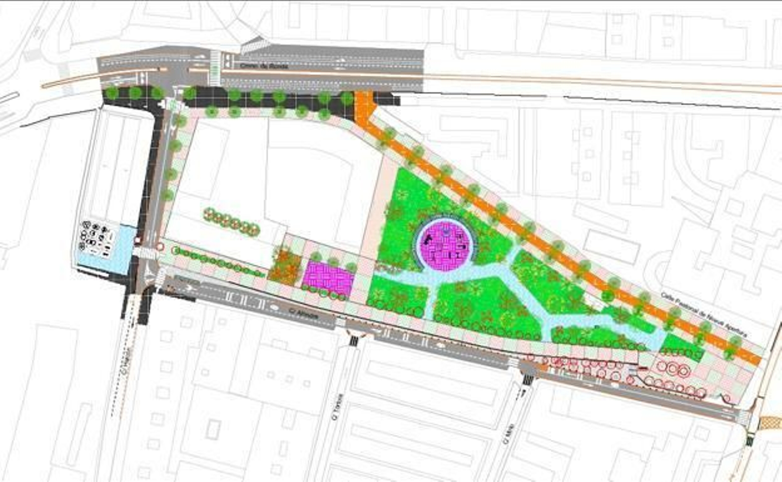 Granada derribará en un mes el histórico muro que separa los Pajaritos de Camino de Ronda