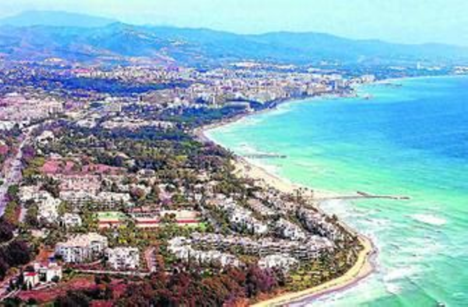 Vista aérea de Marbella.