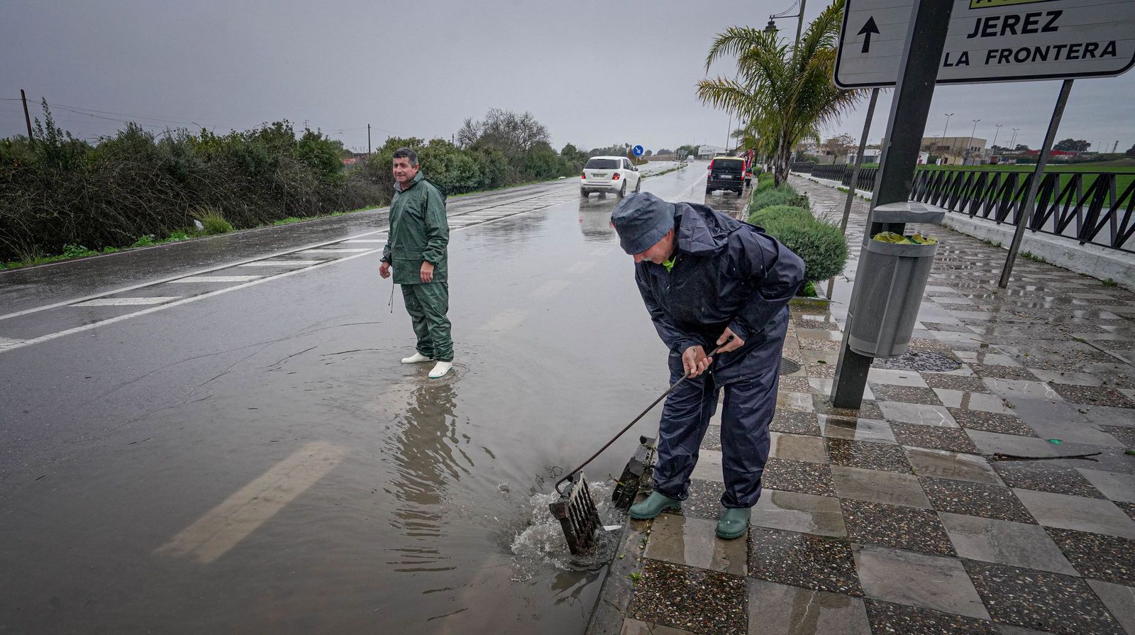 Imágenes de los efectos del temporal Kristin a su paso por Jerez