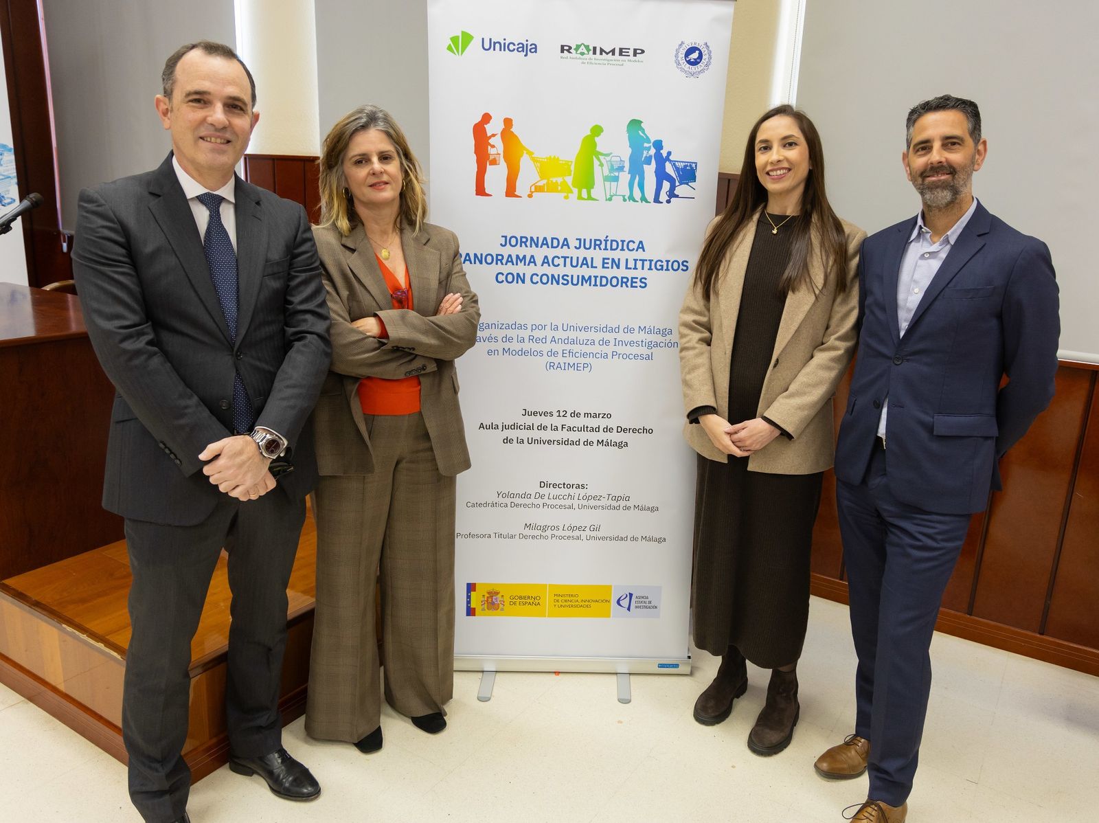 Representantes de Unicaja y de la UMA durante las jornadas