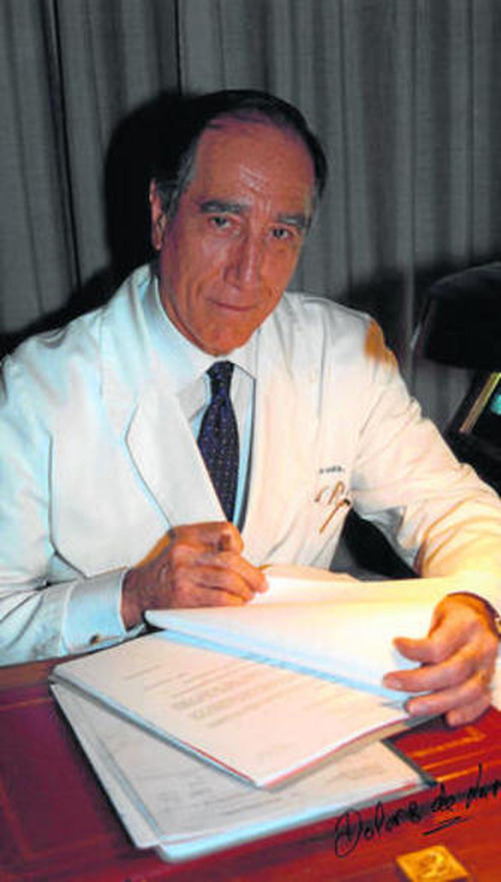 El doctor Moreno, durante un congreso en el Hospital 12 de Octubre.