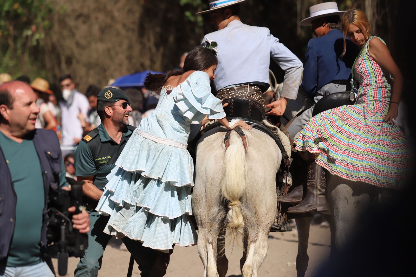 Imágenes de la Hermandad del Rocío de Huelva en la charca