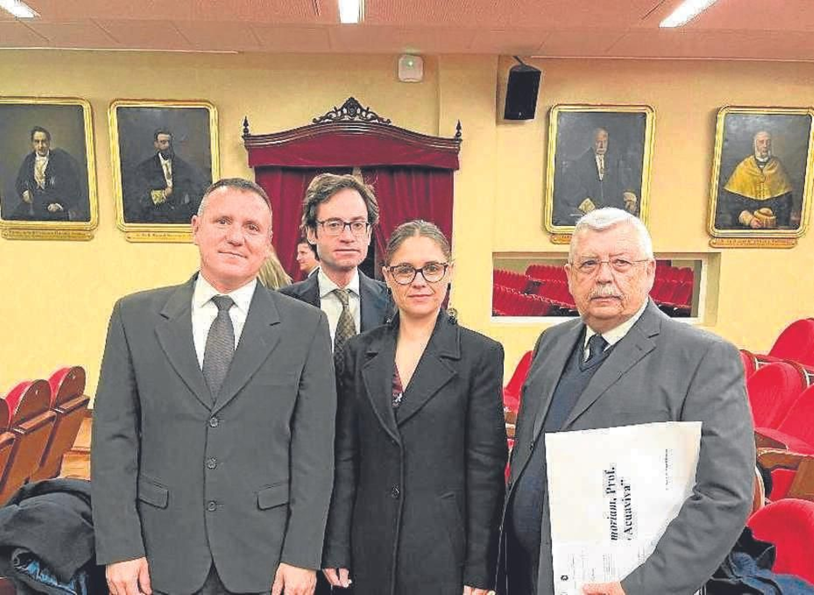 Los galardonados Jesús Joaquín Hijona, Juan Bustamante, Fátima Guerrero y Julio Luis Madrid.