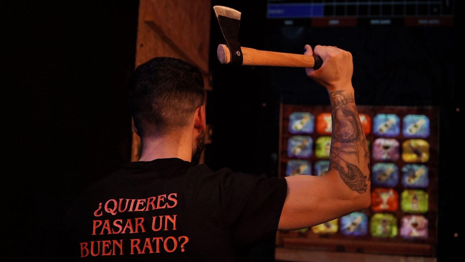 Lanzamiento con hacha en El Punto Ciego.