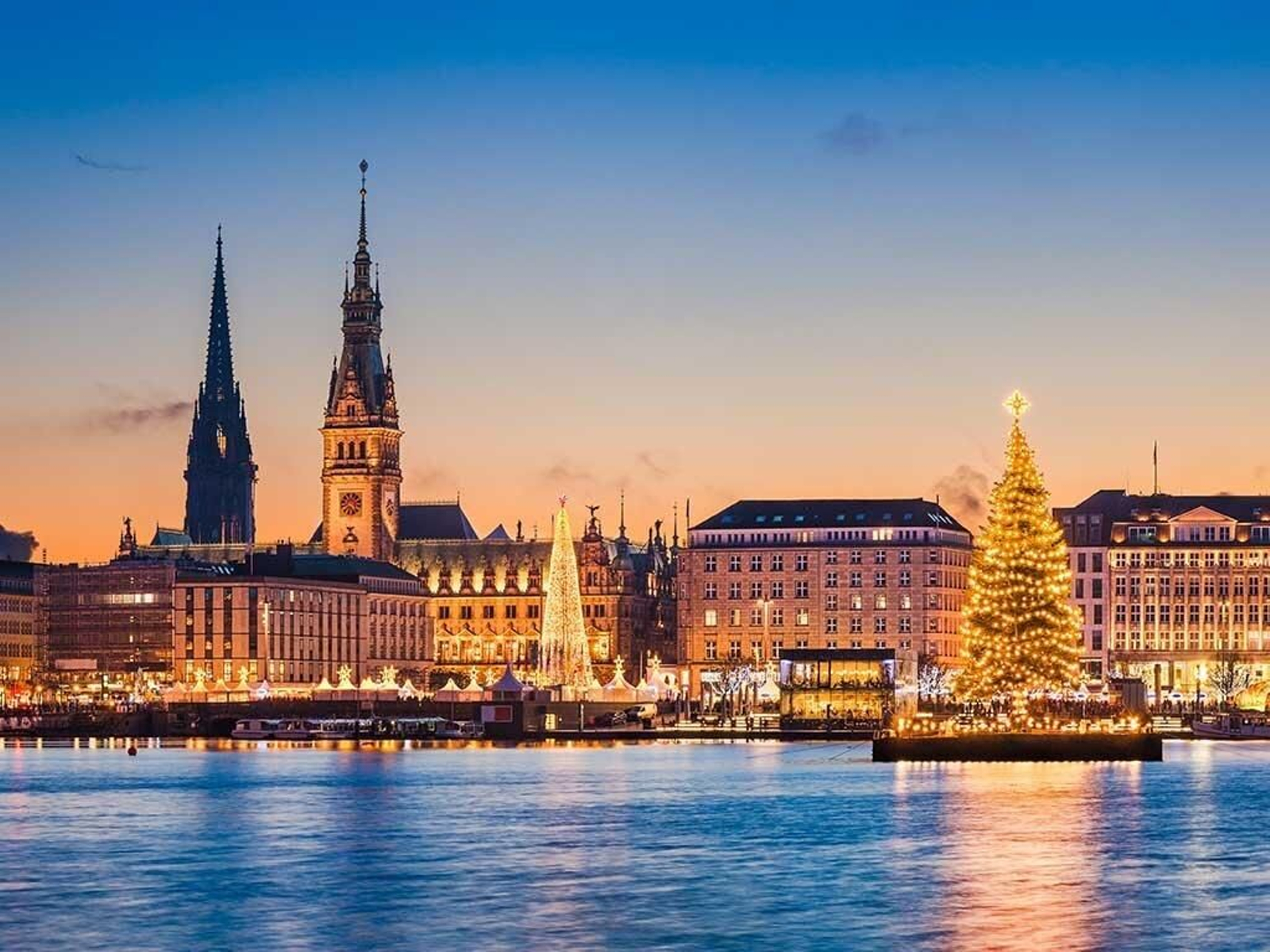 Mercado navideño en Hamburgo