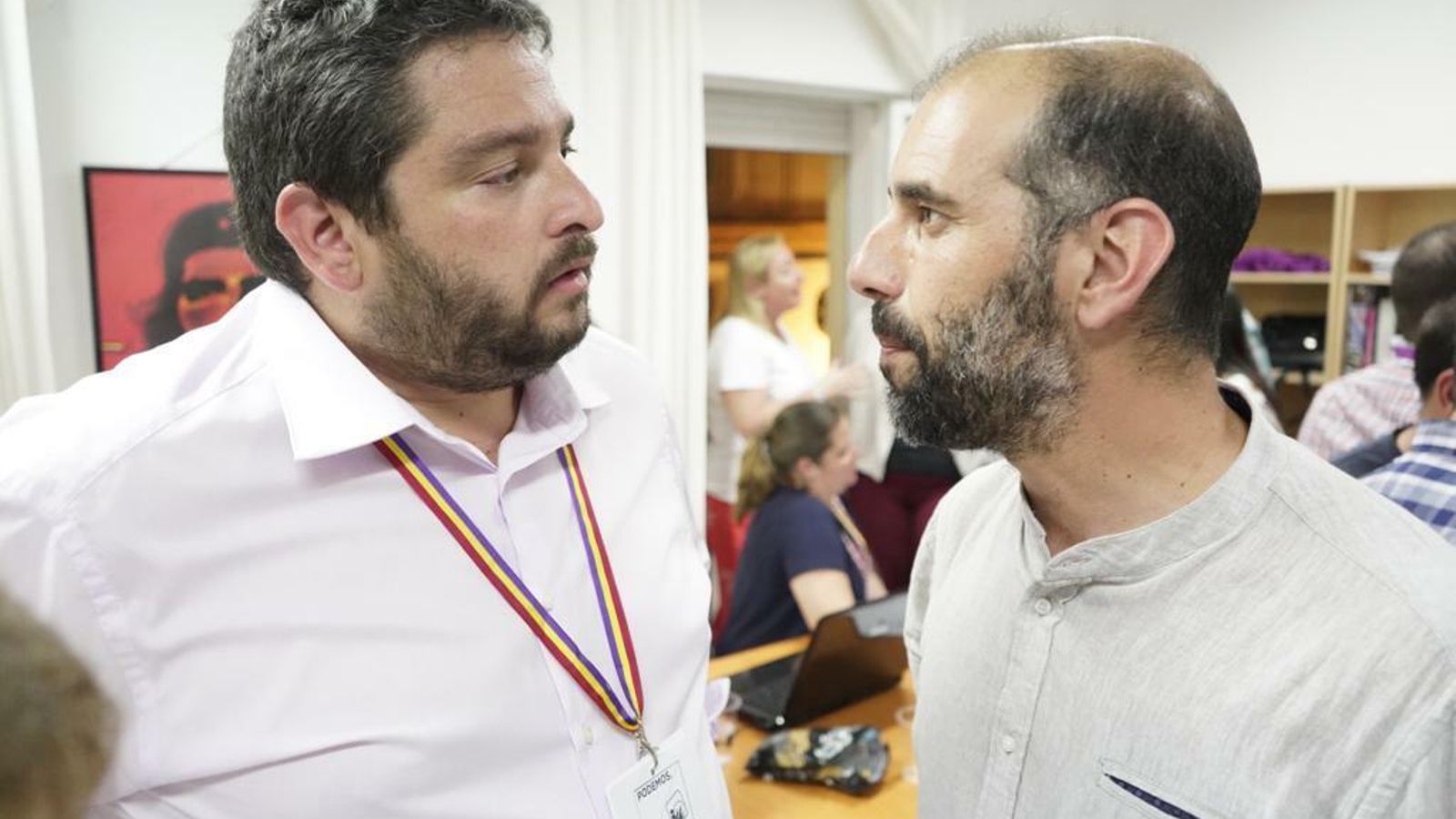 José Alfaro (IU) y Antonio Romero (Podemos)