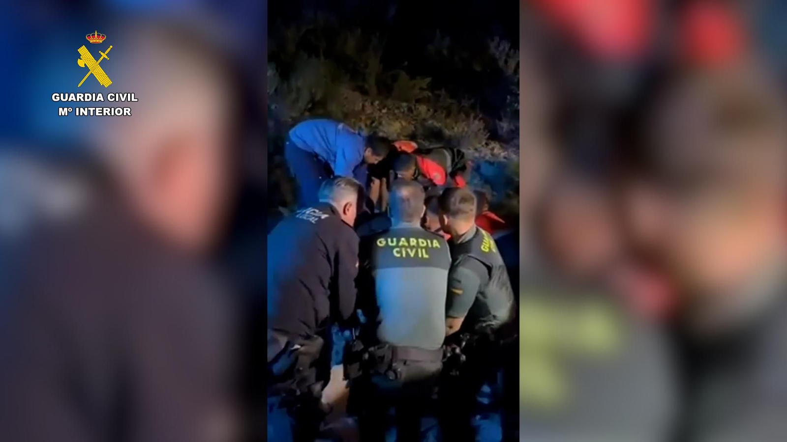 Imagen del rescate del desaparecido en Pulpí.