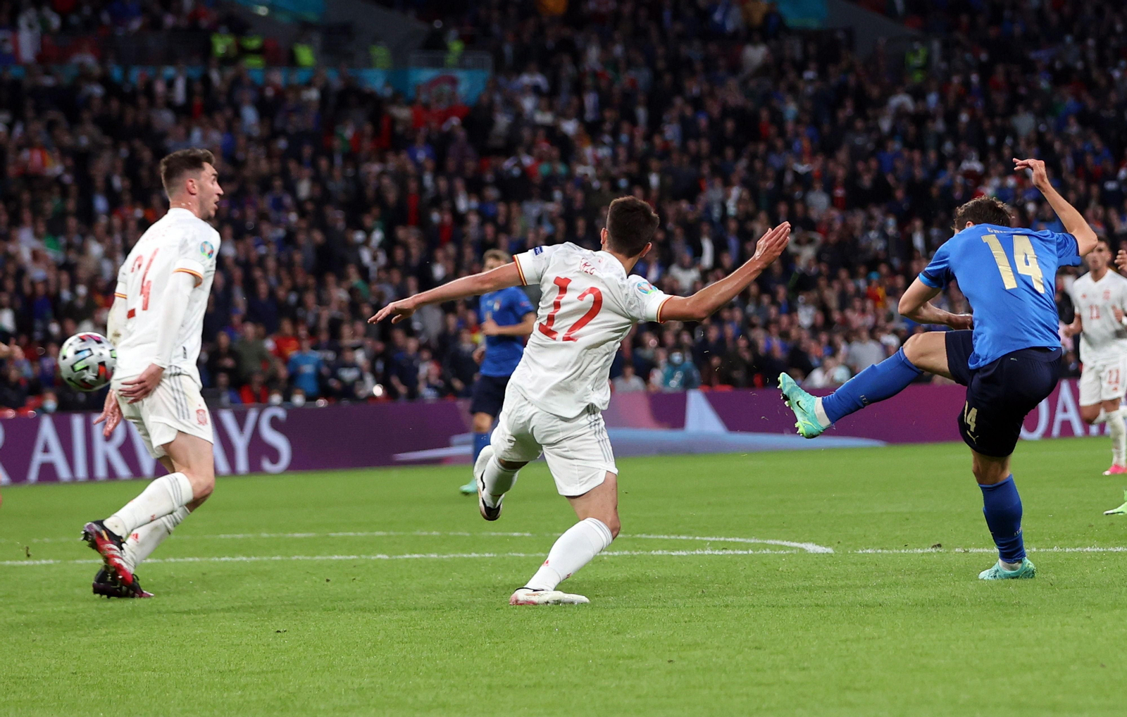 Las imágenes de la semifinal Italia-España de Eurocopa