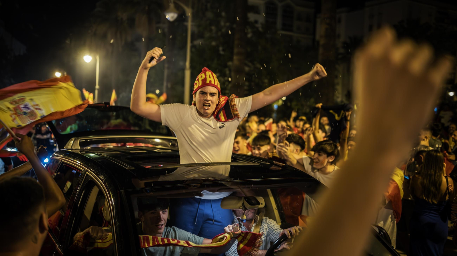 Imágenes de la celebración en Jerez del triunfo de España en la Eurocopa