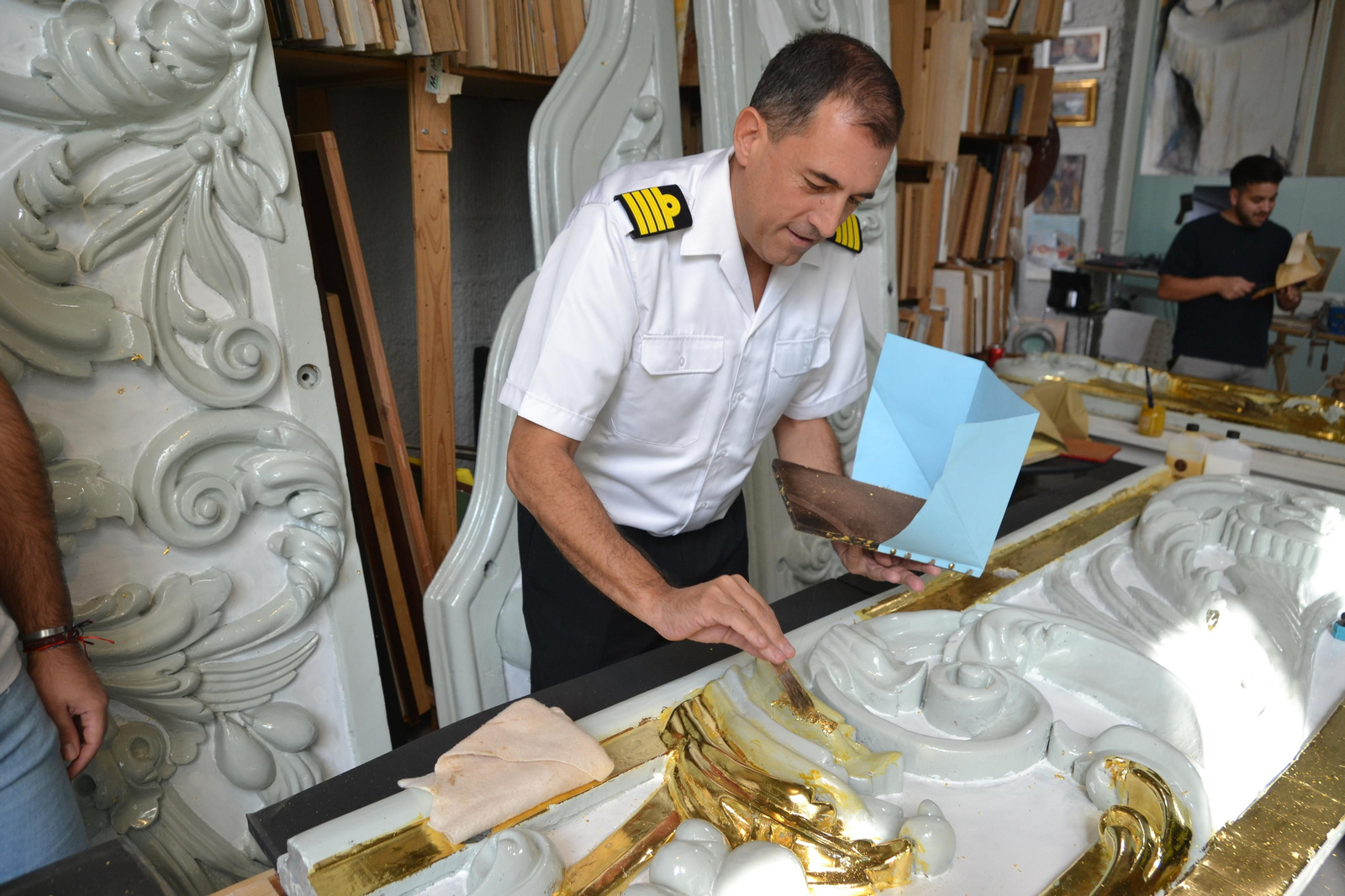 Así ha sido la restauración en Jerez de la diosa de Elcano