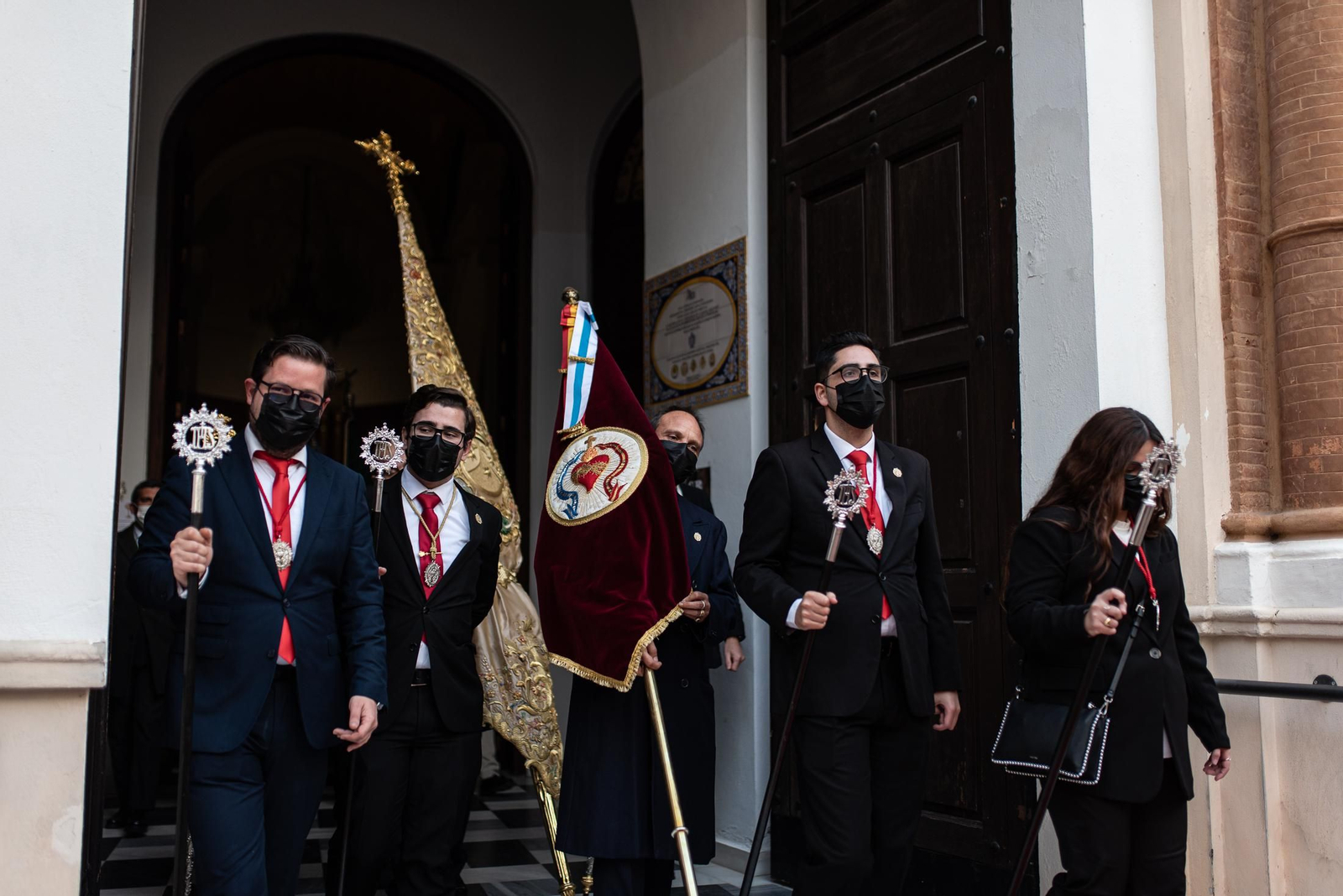 Imágenes de la Inmaculada Concepción procesionando por las calles de Huelva