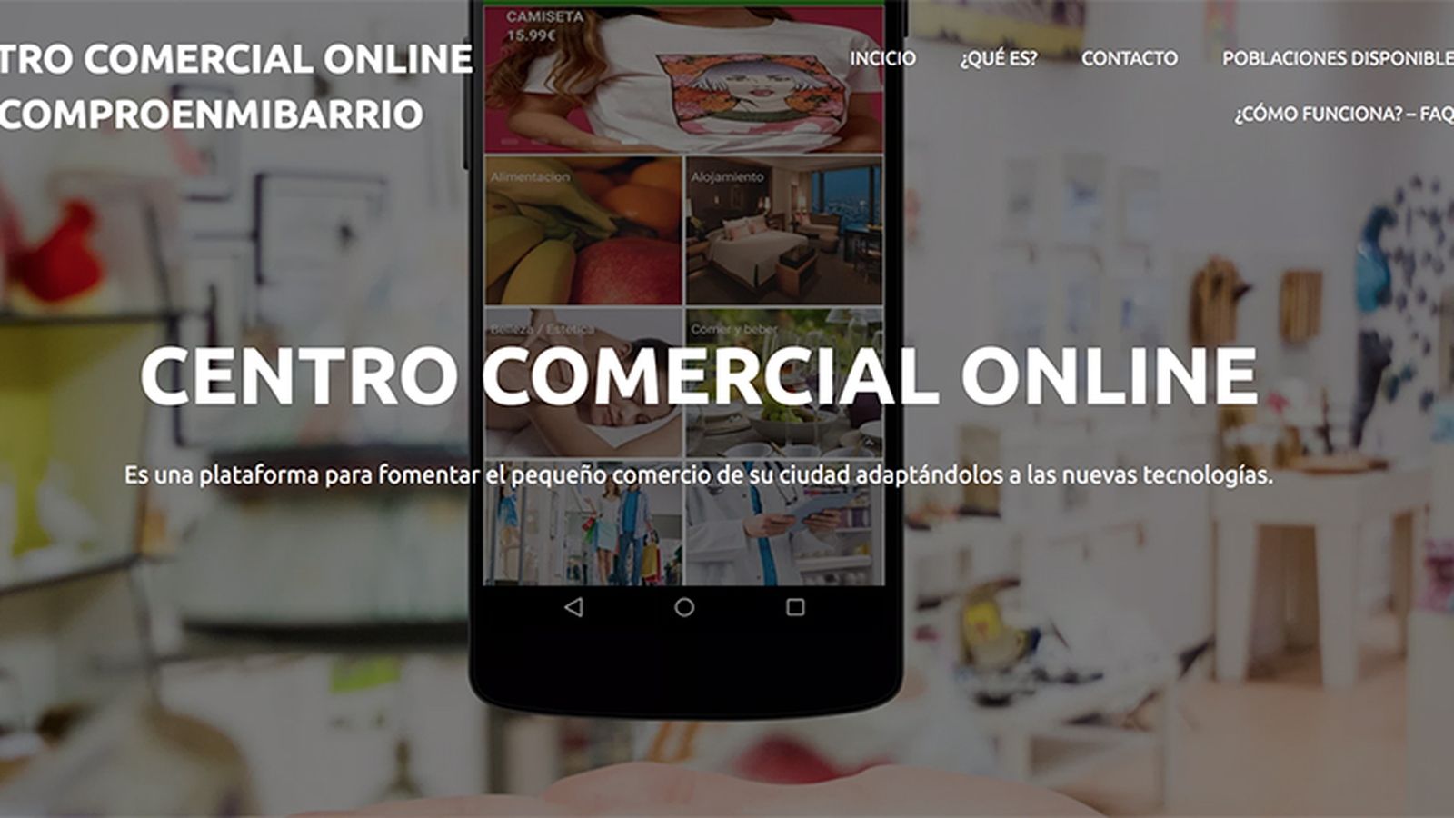 Home de la web Centro Comercial Online.