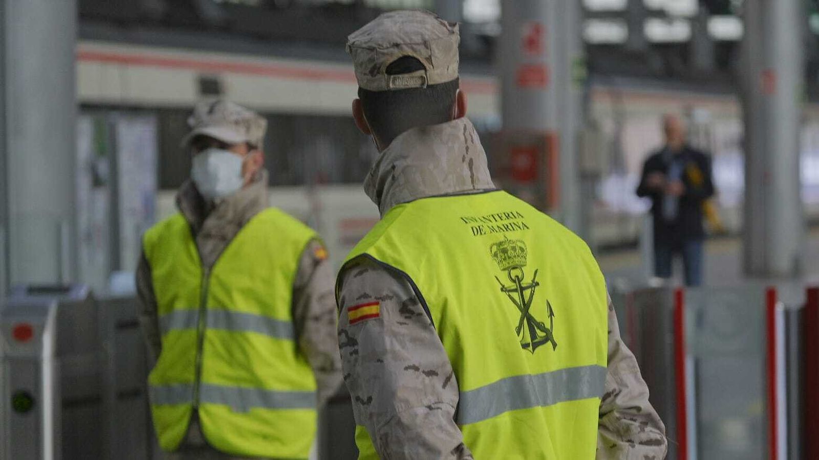 La Infantería de Marina, hace unos días en Cádiz.