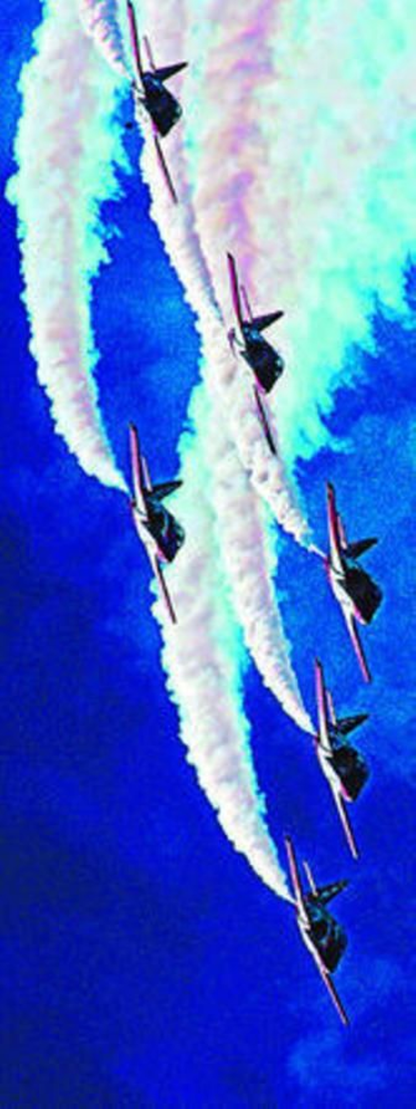 Acrobacia de la Patrulla Águila en la pasada edición.