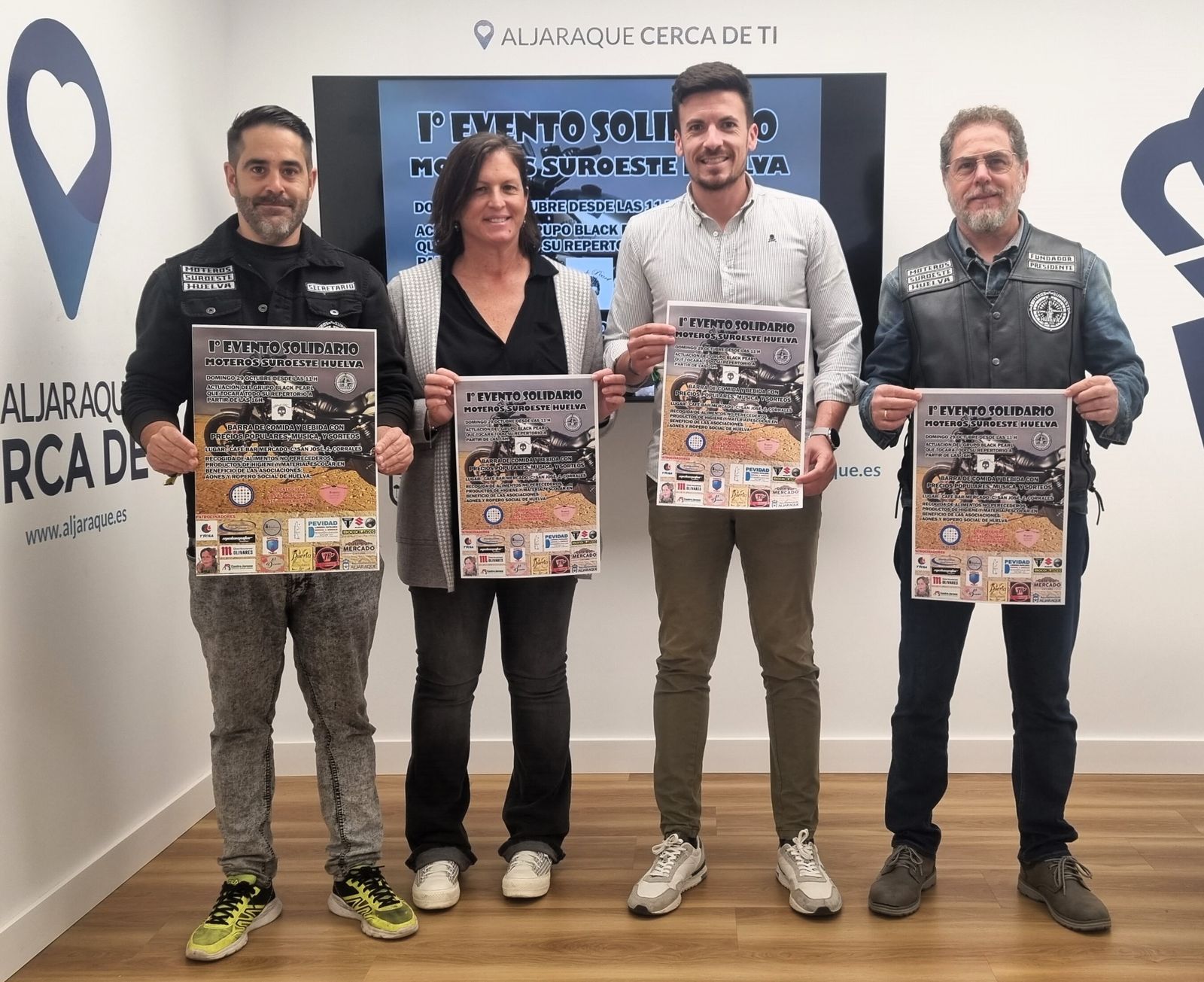 Presentación del evento solidario en Aljaraque.