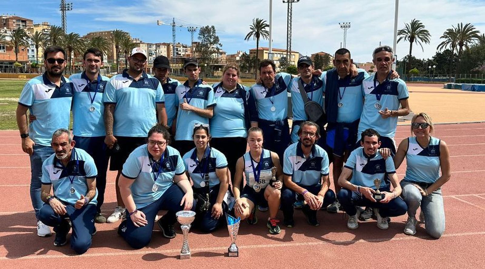 La expedición linense, en Málaga