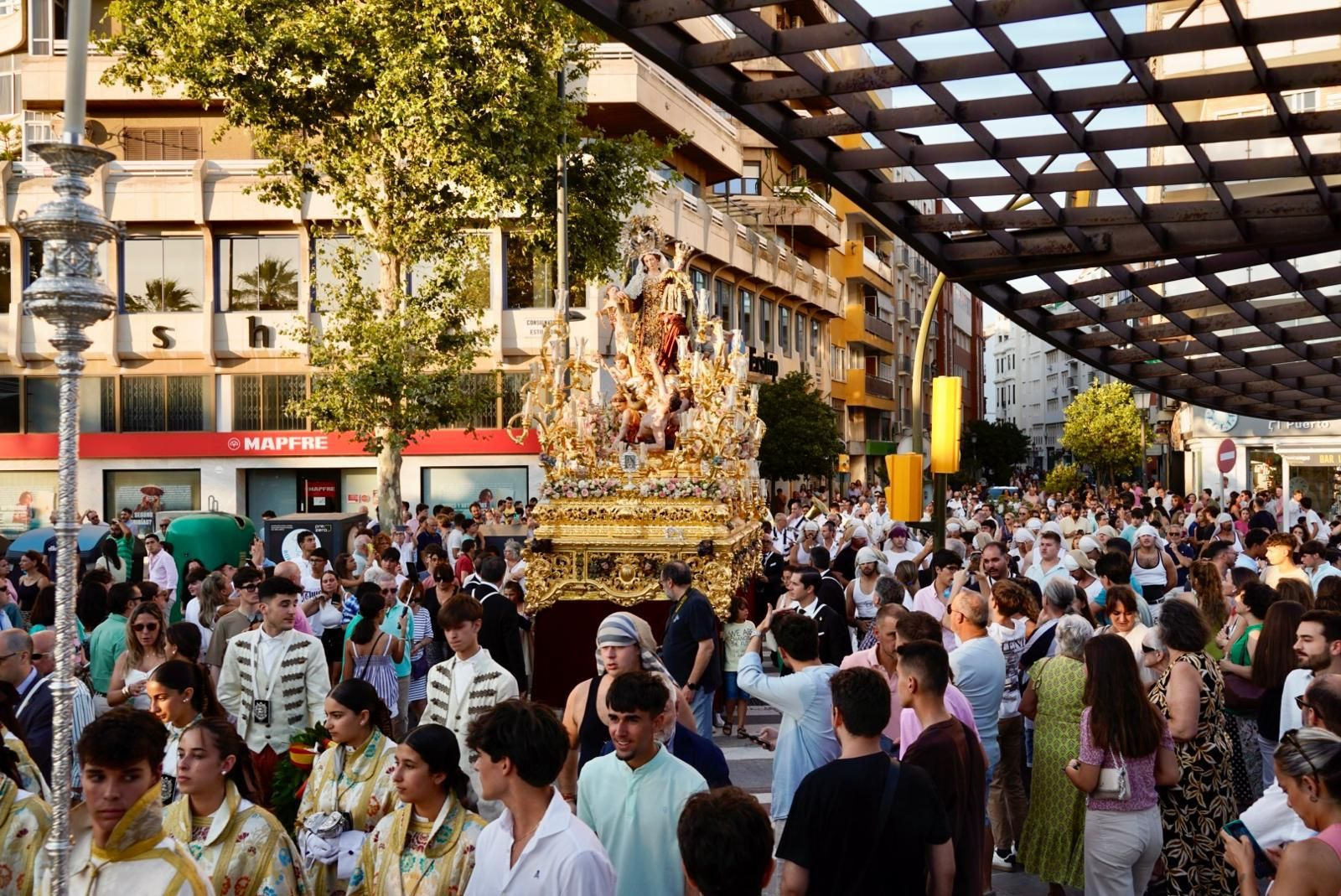 La Virgen del Carmen en su salida procesional.