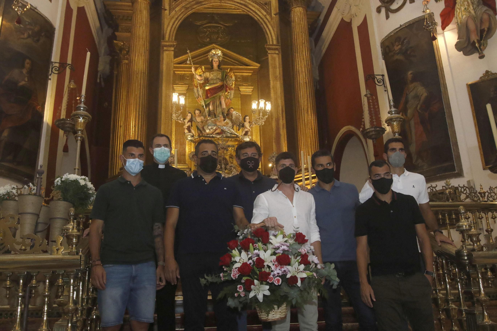 Las imágenes de la ofrenda floral del Córdoba CF a San Rafael