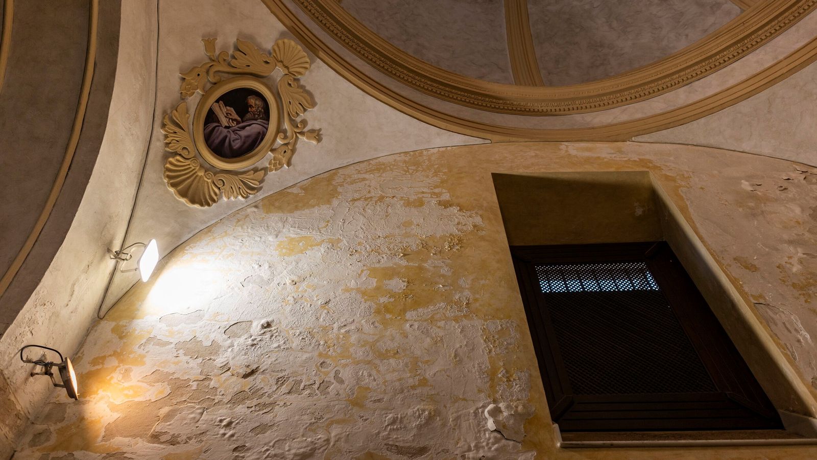 Detalle de la bóveda de la capilla.