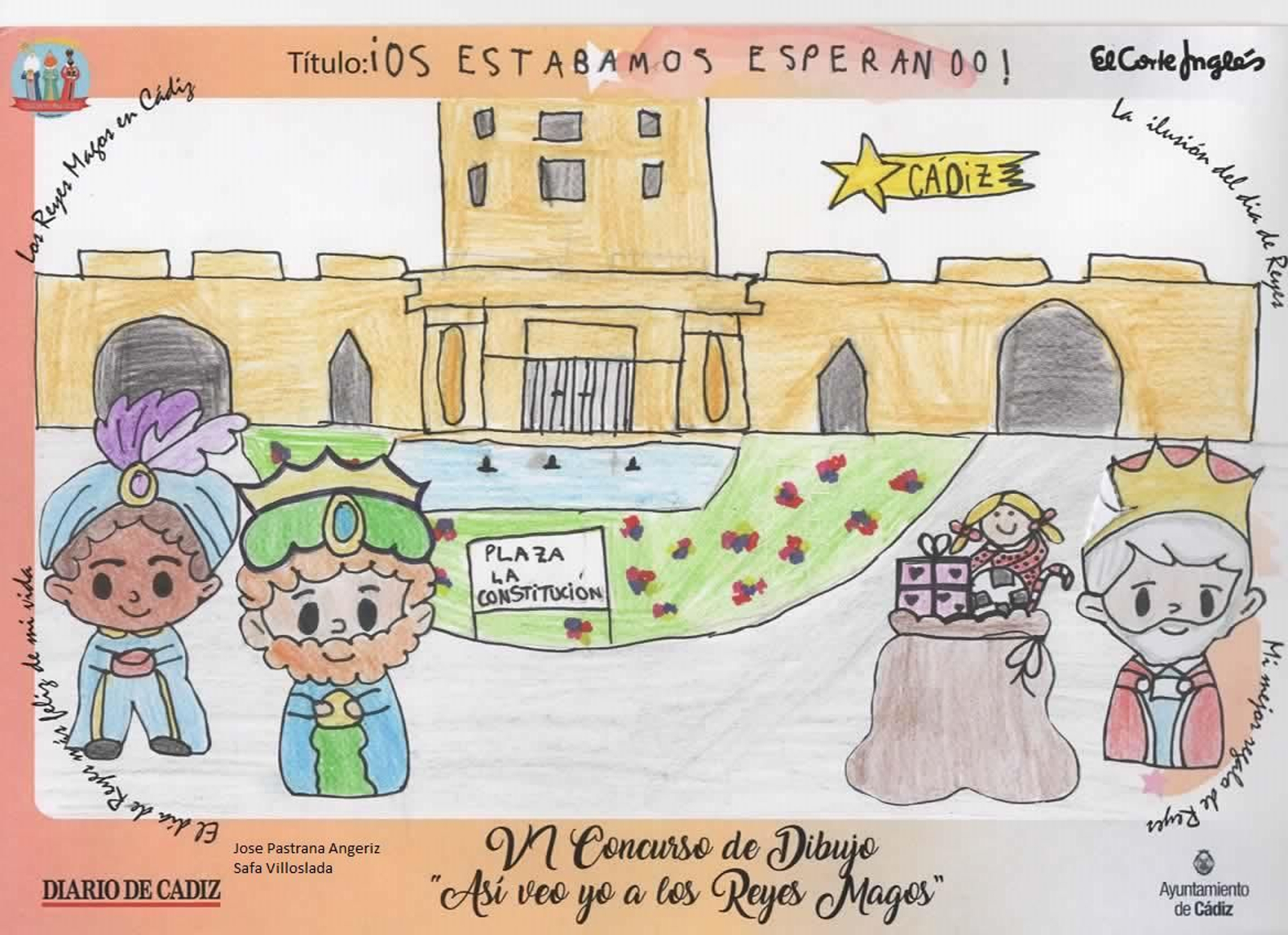 Los dibujos ganadores y semifinalistas del concurso 'Así veo yo a los Reyes Magos' en Cádiz.