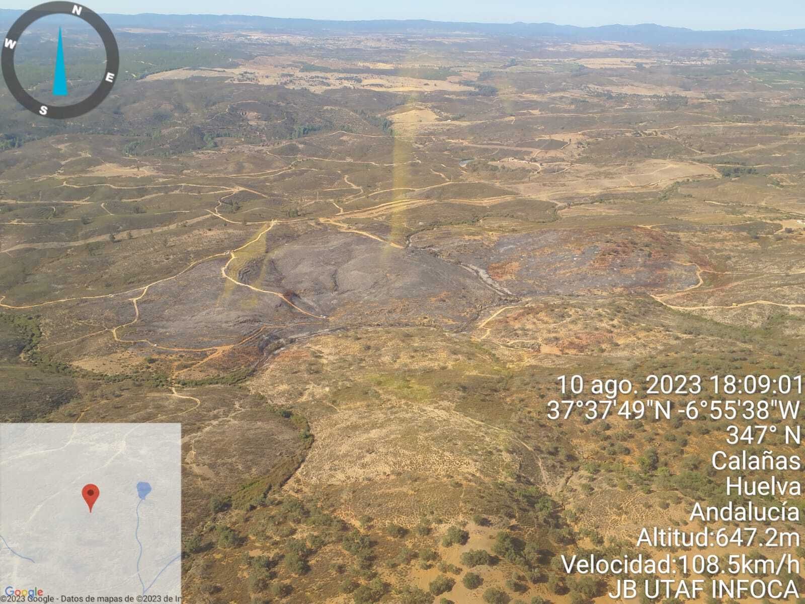 Imagen de Infoca del paraje Cabezo el Polo de Calañas