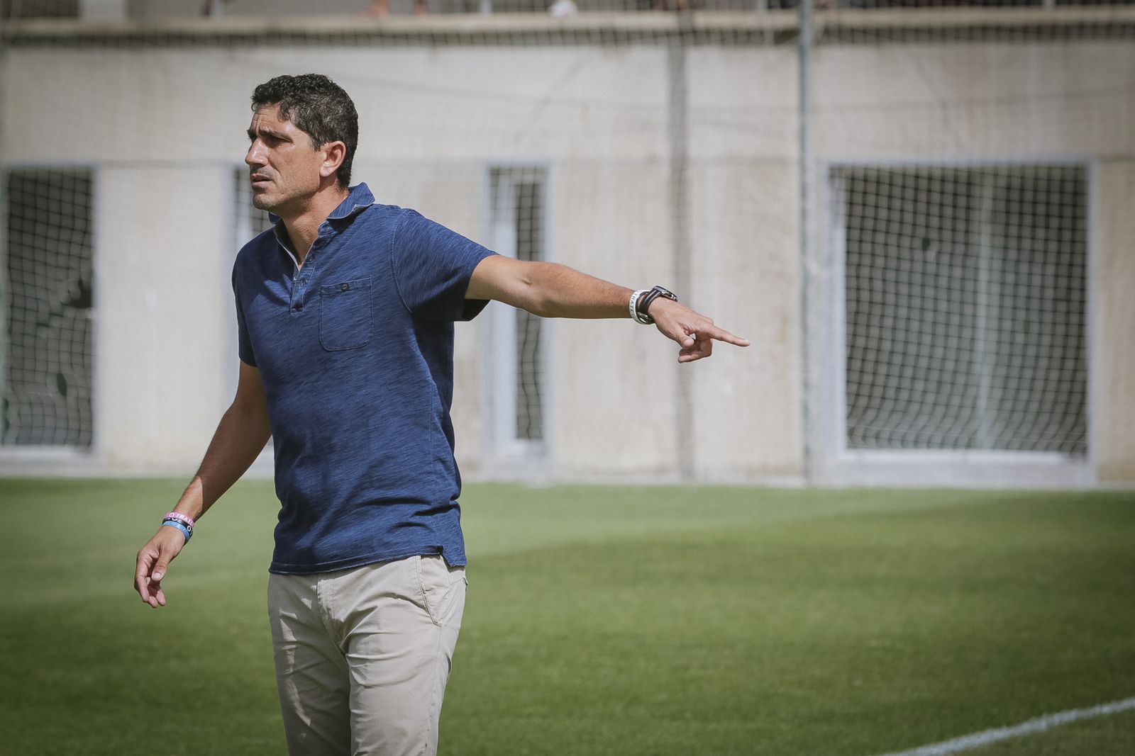 El entrenador del Cádiz B, Juanma Pavón.