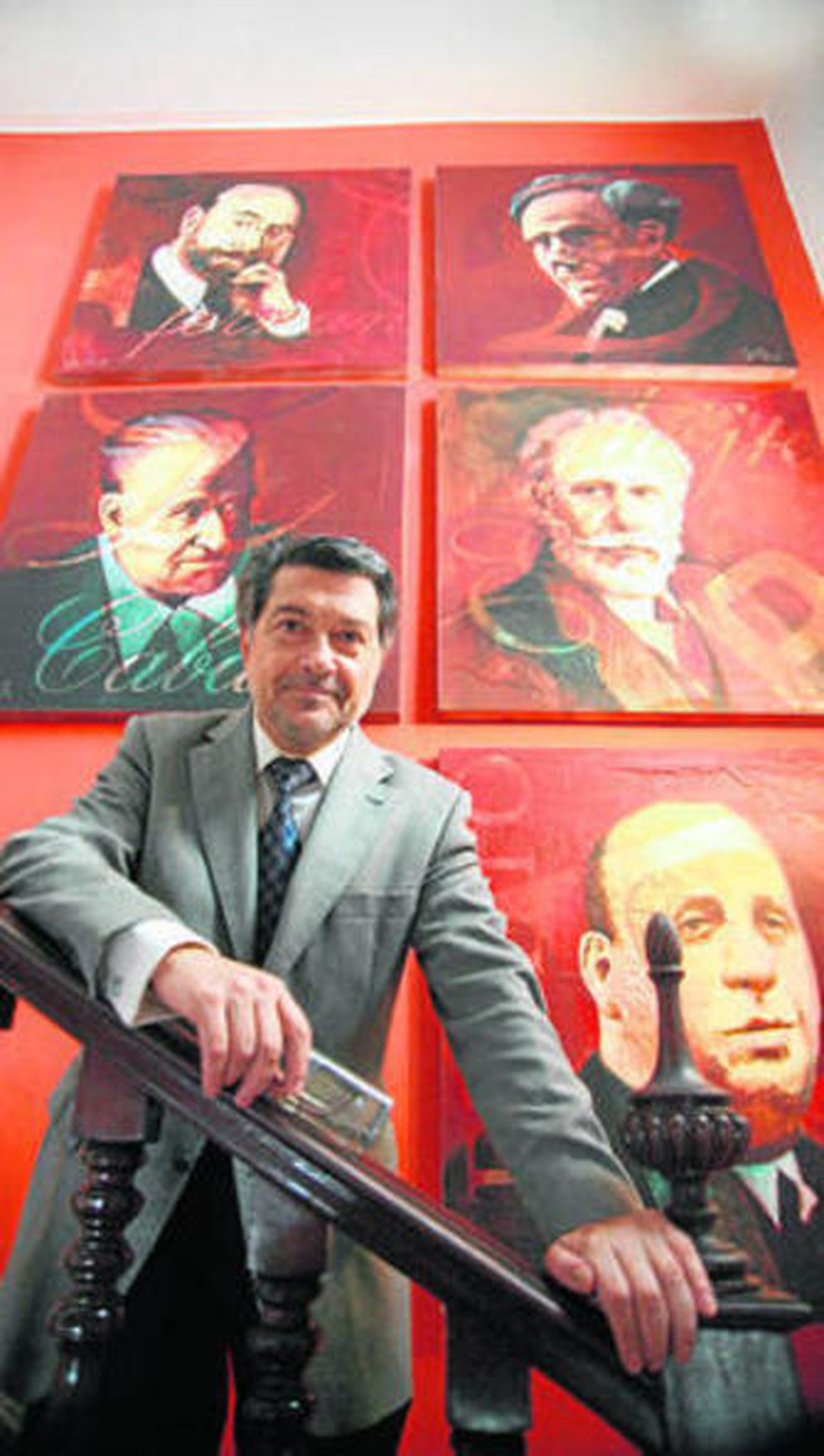 Javier Barrero, en la sede del PSOE.